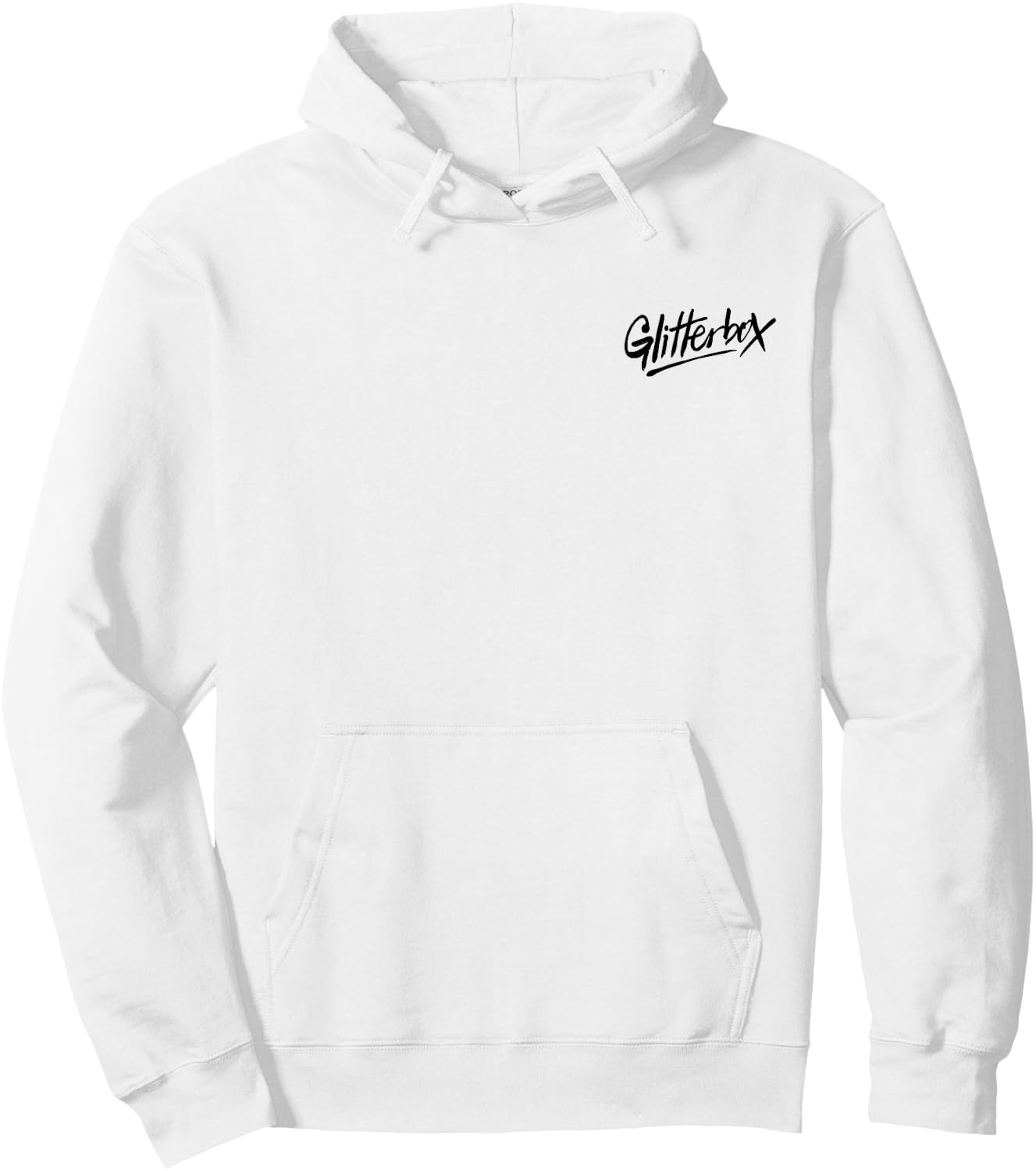 Glitterbox Black Logo Pocket Print Hoodie - Hoodie | White