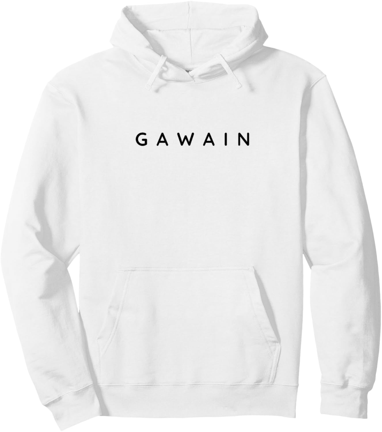 'Gawain' Personalized Name / Modern, Contemporary Font Hoodie - Hoodie | White