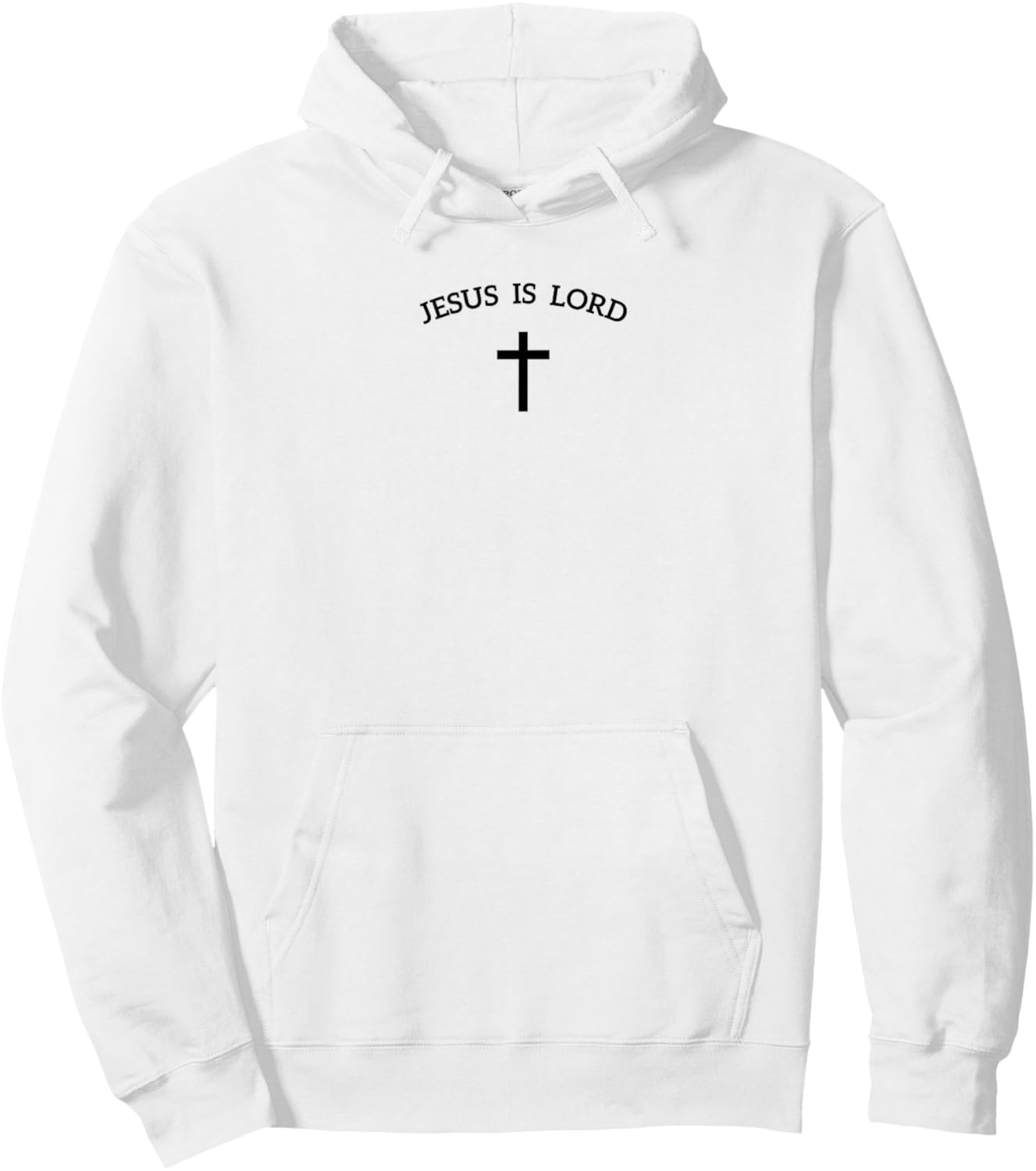 Jesus is Lord and Cross Design Christian Faith Believer Hoodie - Hoodie | White