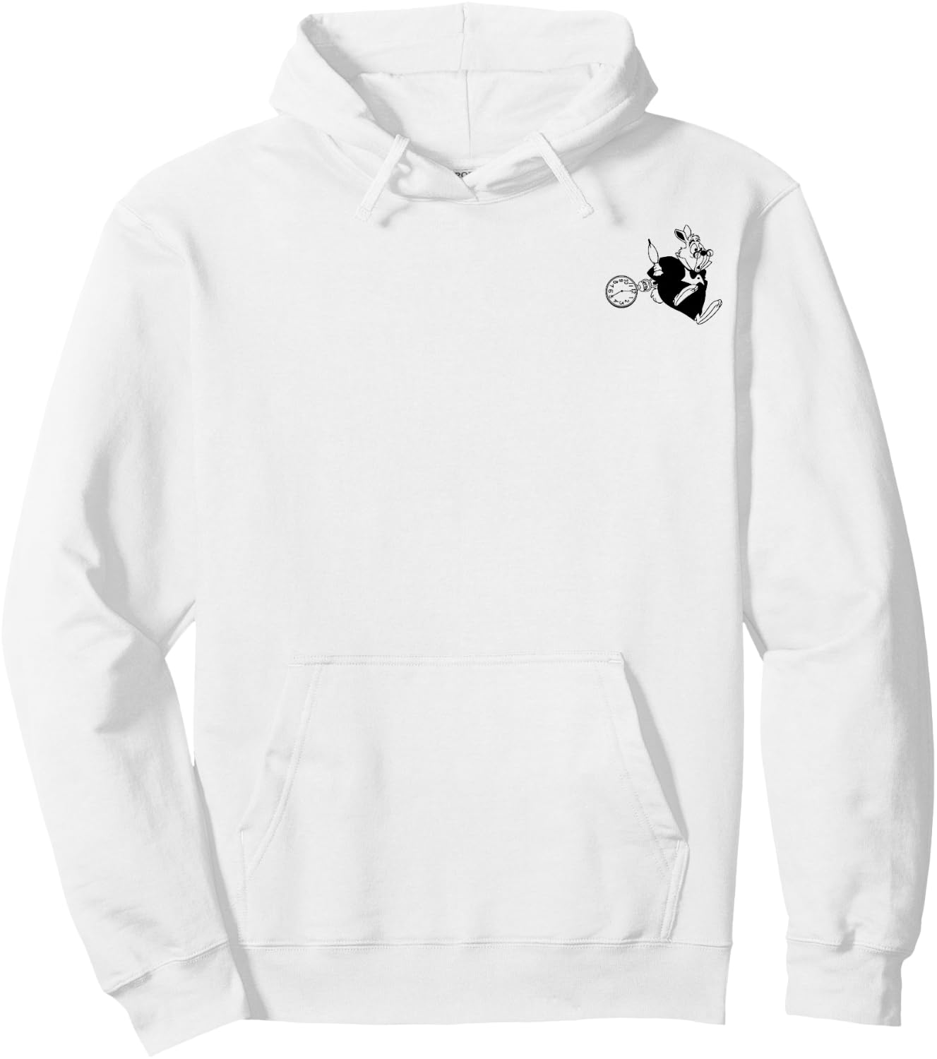 Disney Alice In Wonderland The White Rabbit Left Chest Hoodie - Hoodie | White