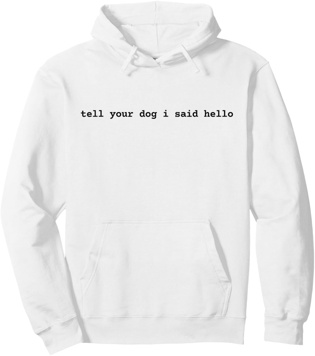 Tell Your Dog I Said Hello Funny Cool Dog Lover Humour Women Girls Kids Hoodie - Hoodie | White
