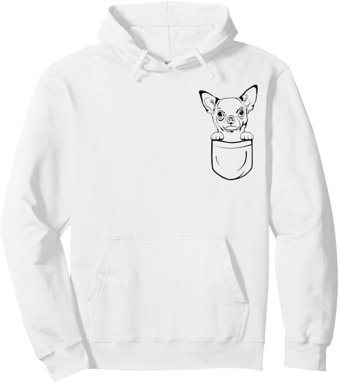 Chihuahua Dog in Pocket Dogs Adoption Pets Lovers Women Kids Hoodie - Hoodie | White