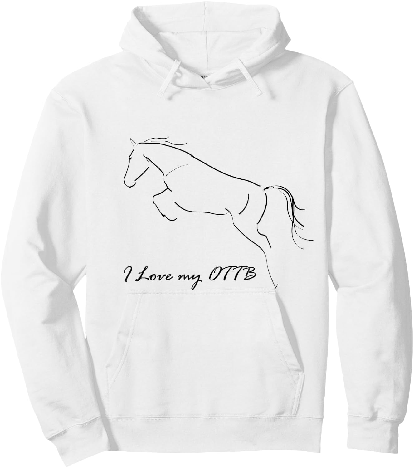 I Love My OTTB Calligraphy Hoodie - Hoodie | White