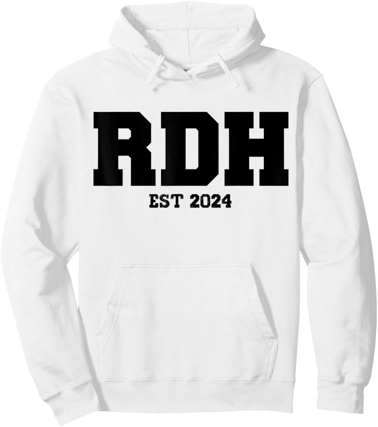 RDH Est. 2024 Registered Dental Hygienist Student Graduation Hoodie - Hoodie | White