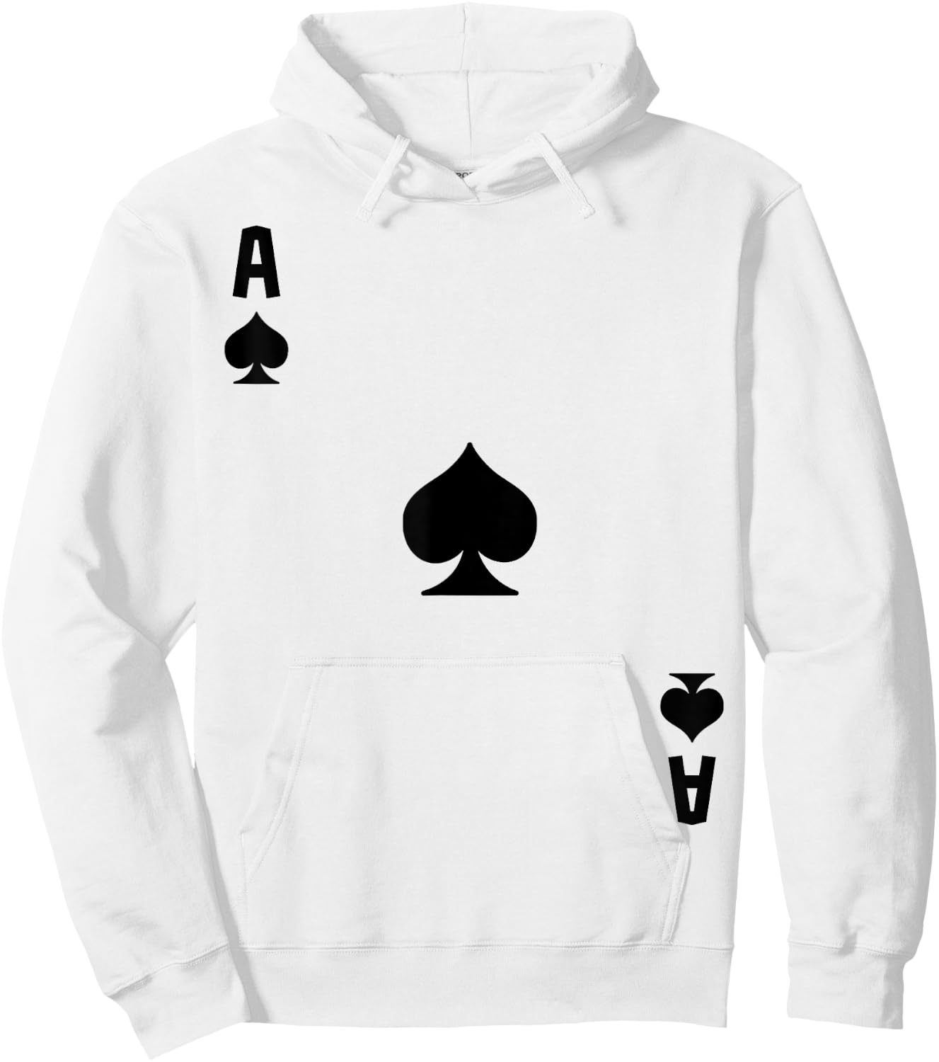 Ace of Spades Cards Deck Halloween Costume Hoodie - Hoodie | White