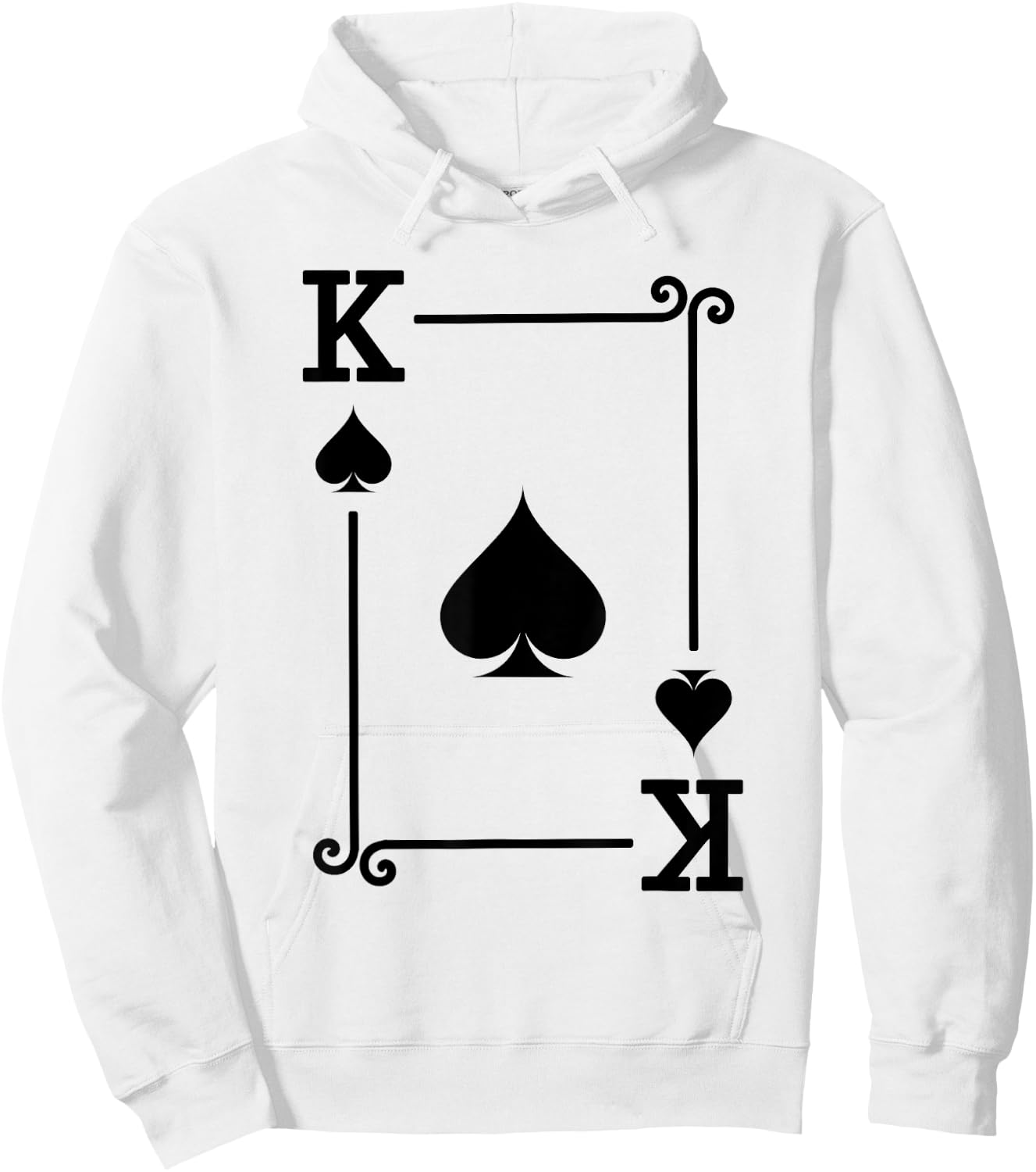 King Spades Card Costume - Playing Cards - King Spades Hoodie - Hoodie | White