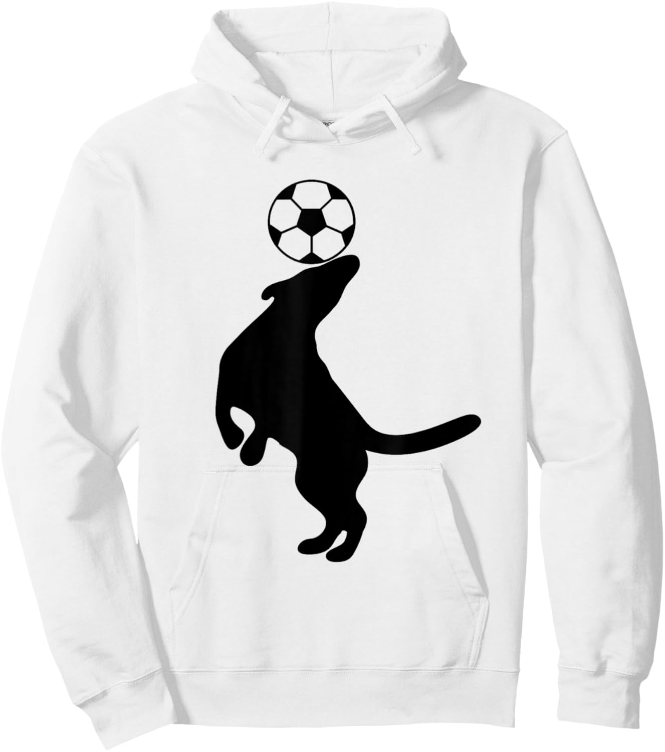 Dog Playing Outdoor Sports Soccer Champ Women Hoodie - Hoodie | White