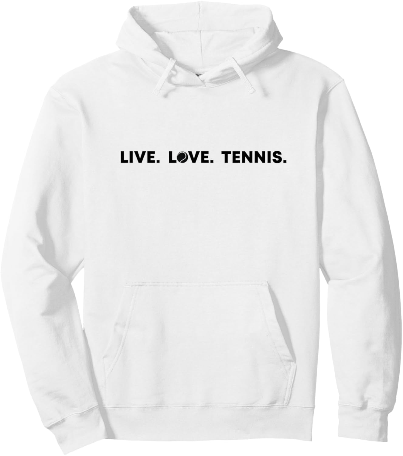Live Love Tennis Ball Sport Lover Hoodie - Hoodie | White