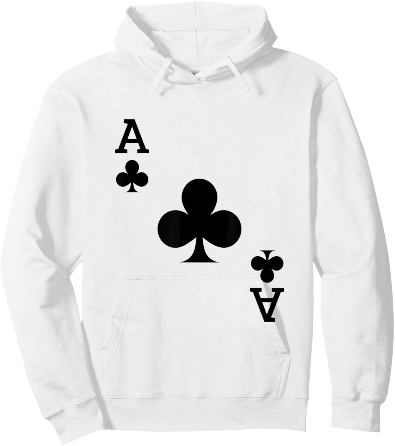 Ace of Clubs Deck of Cards Carnival Halloween Costume Hoodie - Hoodie | White