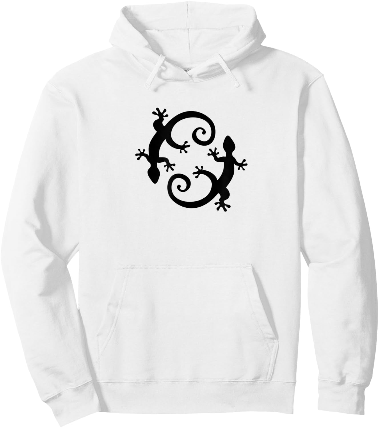 Gecko, lucky charm, lizard, salamander, reptile, animal Hoodie - Hoodie | White