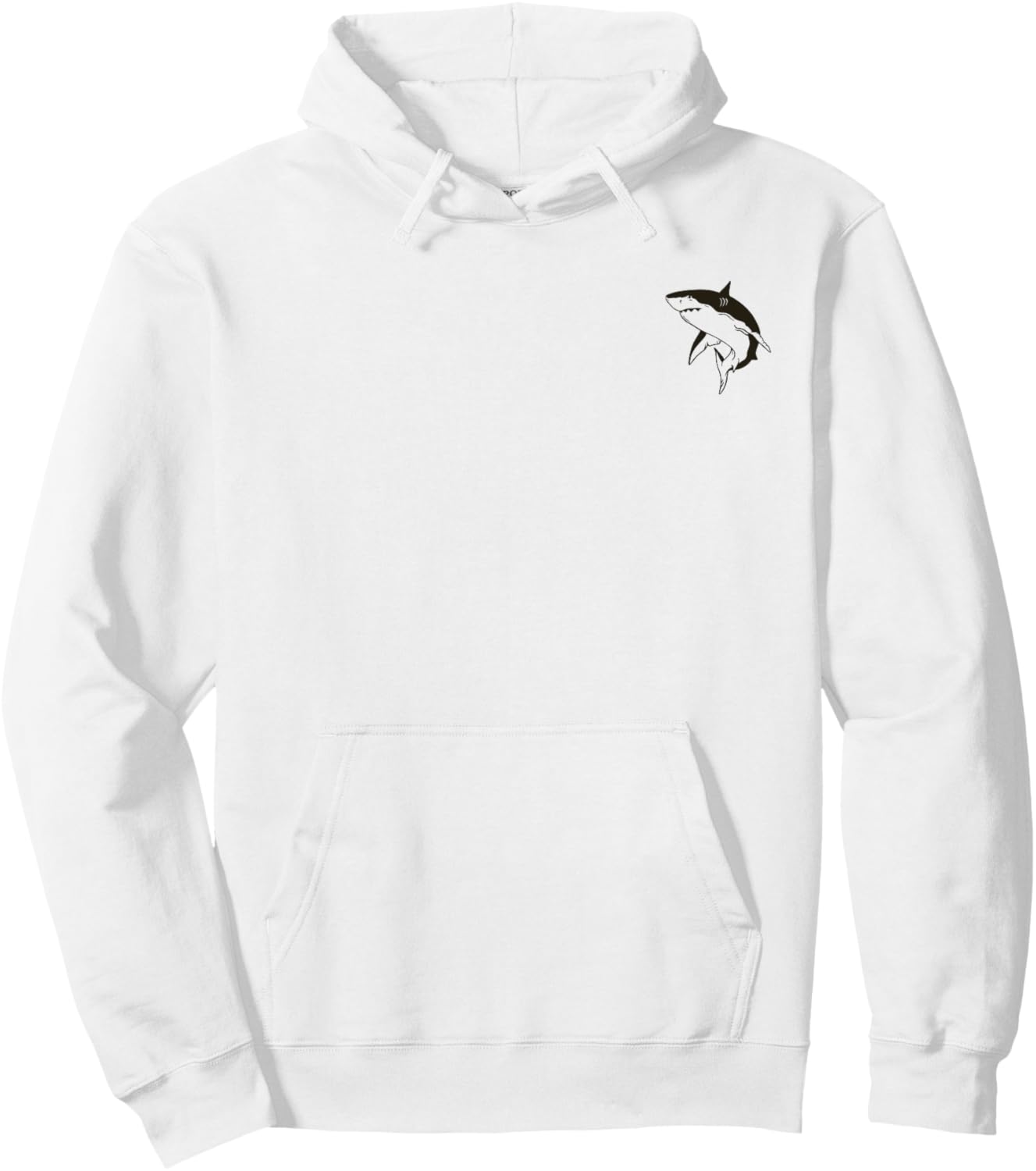 Funny Cute Shark on a Pocket Animal Pets Shark Lover Ocean Hoodie - Hoodie | White