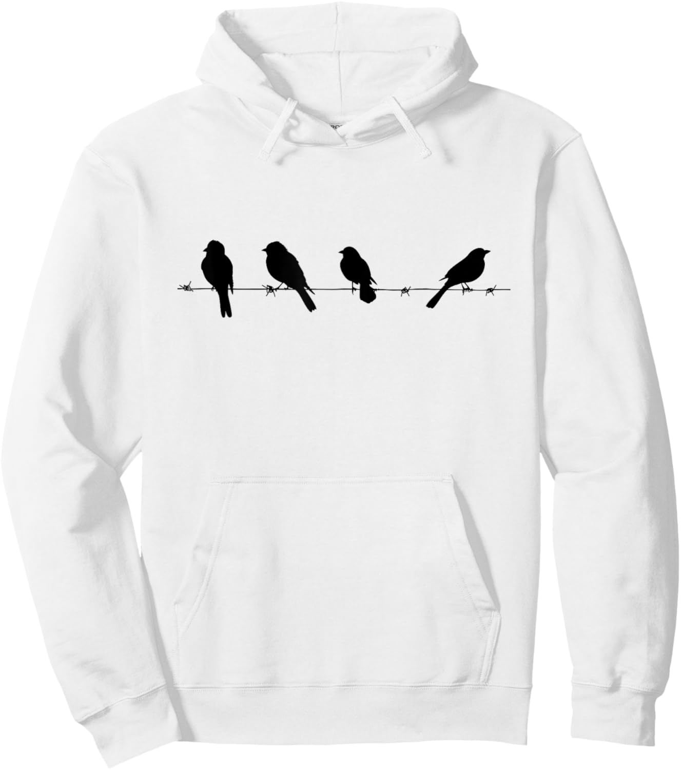 Backyard Bird Watching Watcher Birder Birds on a Branch Hoodie - Hoodie | White