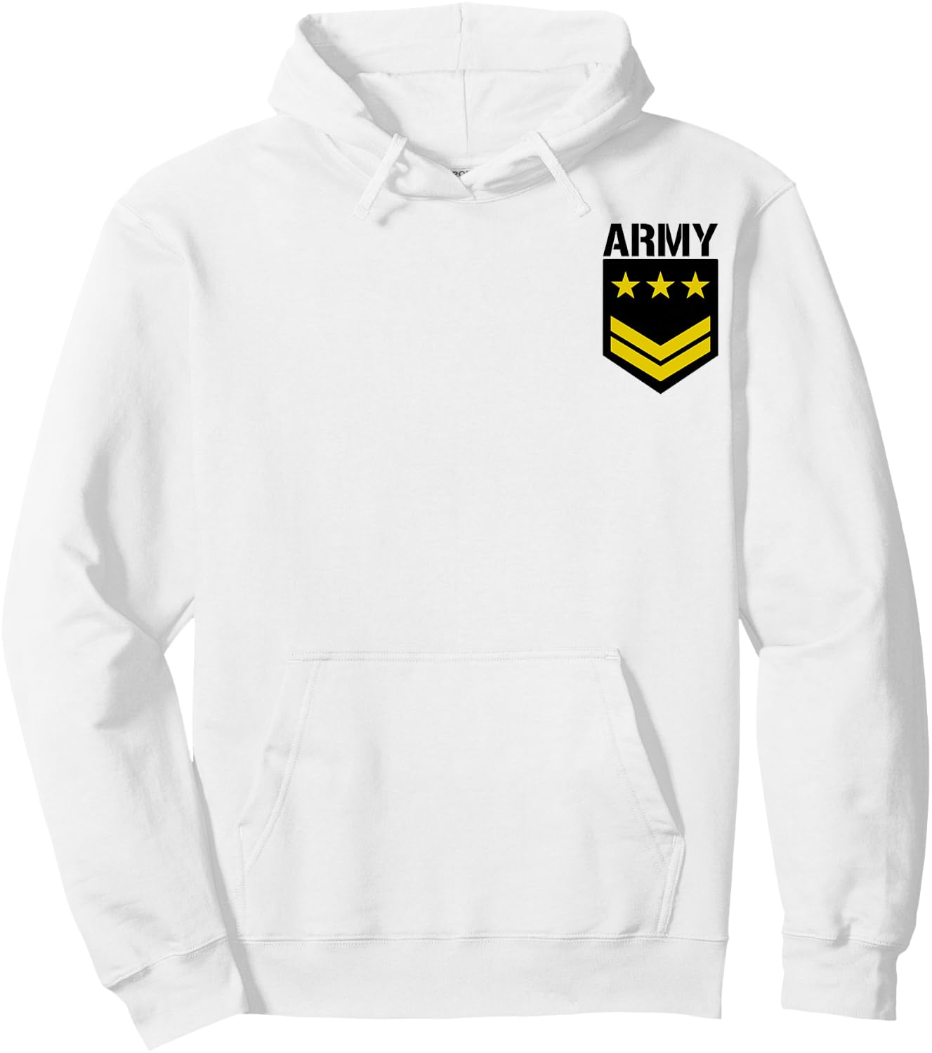 Army Left Chest Logo Hoodie - Hoodie | White