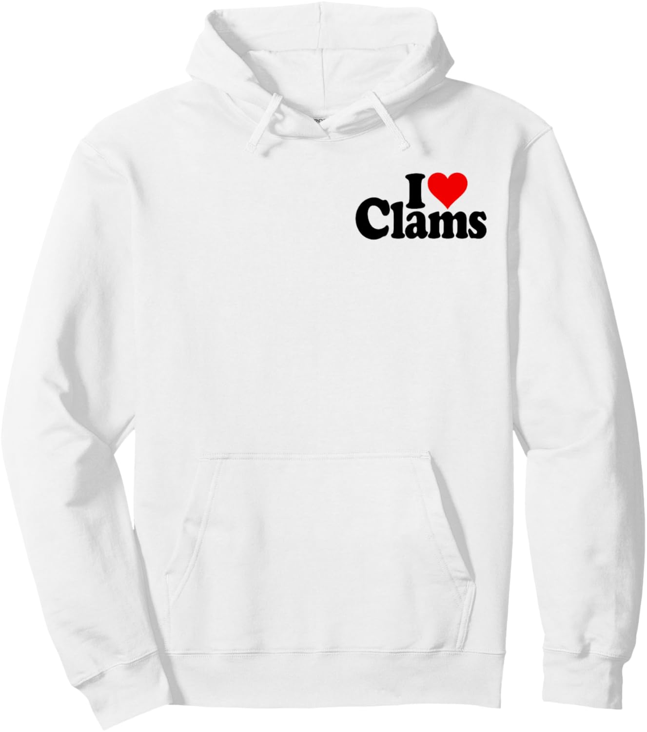 I Love Heart Clams Clamming Shellfish Hoodie - Hoodie | White