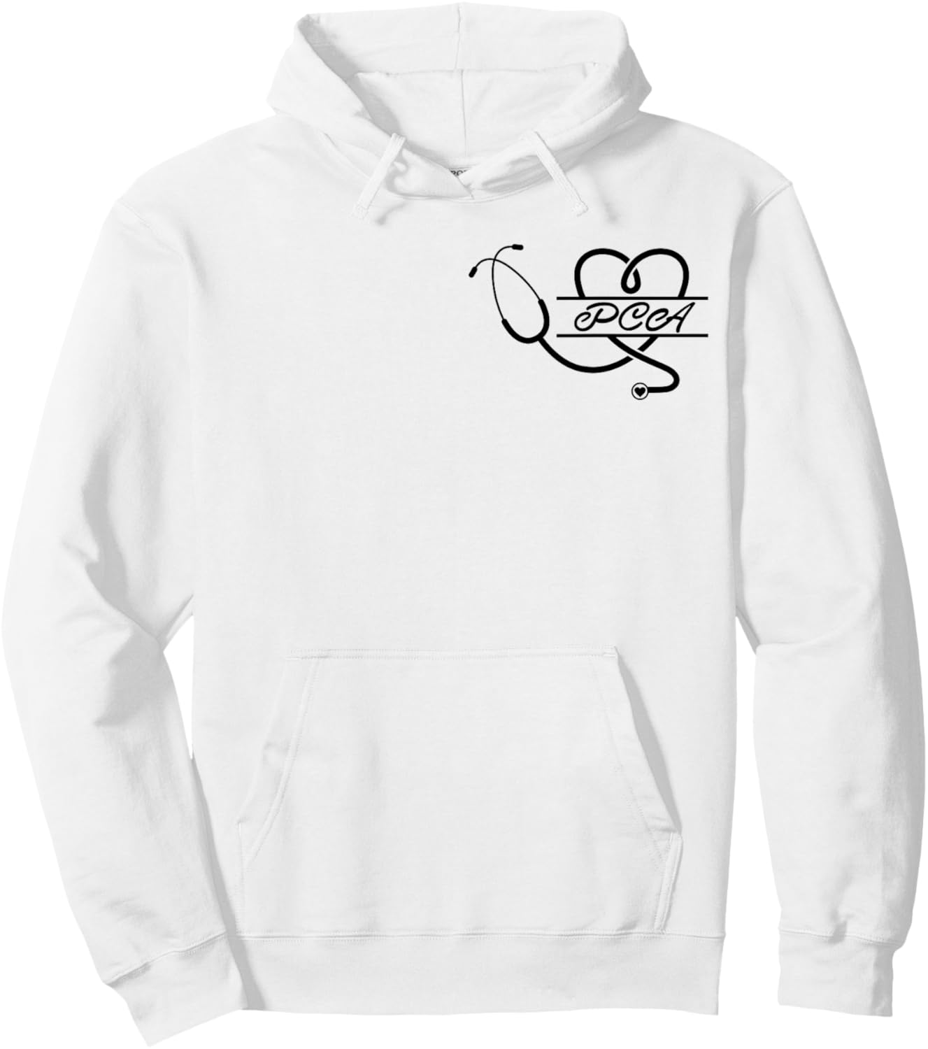 PCA Life Stethoscope Heart Nurse Week Gifts Nursing Student Hoodie - Hoodie | White