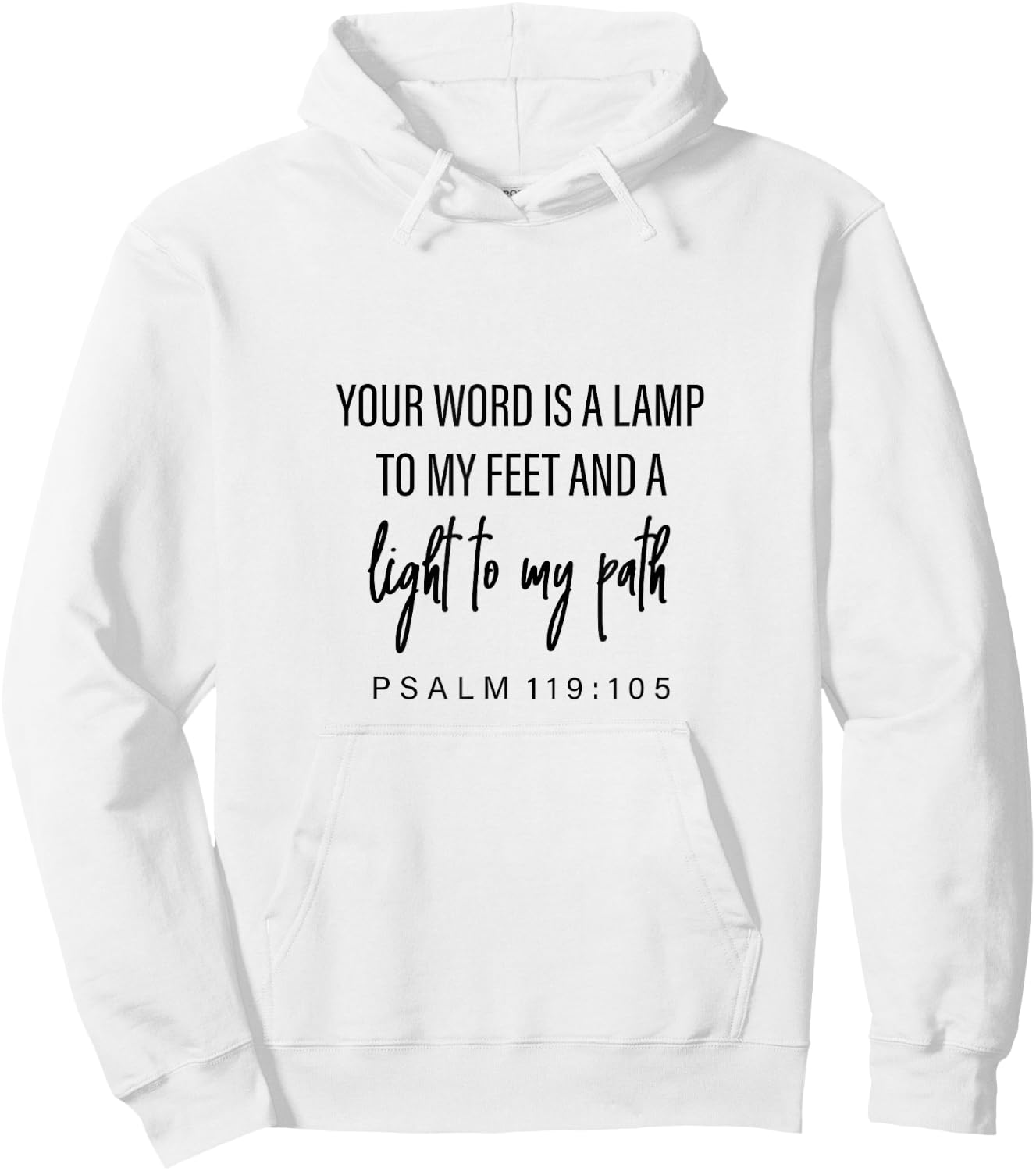 Psalm 119:105, Bible Verse, Gift & Men, Christian Hoodie - Hoodie | White