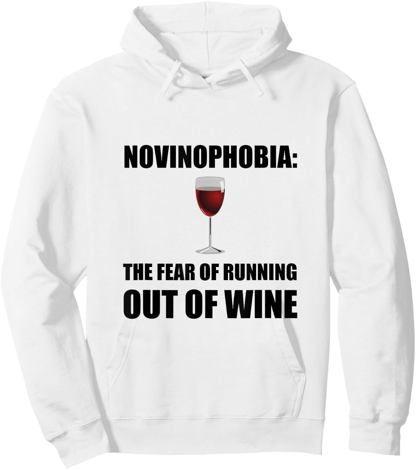 Novinophobia Wine Funny Hoodie - Hoodie | White