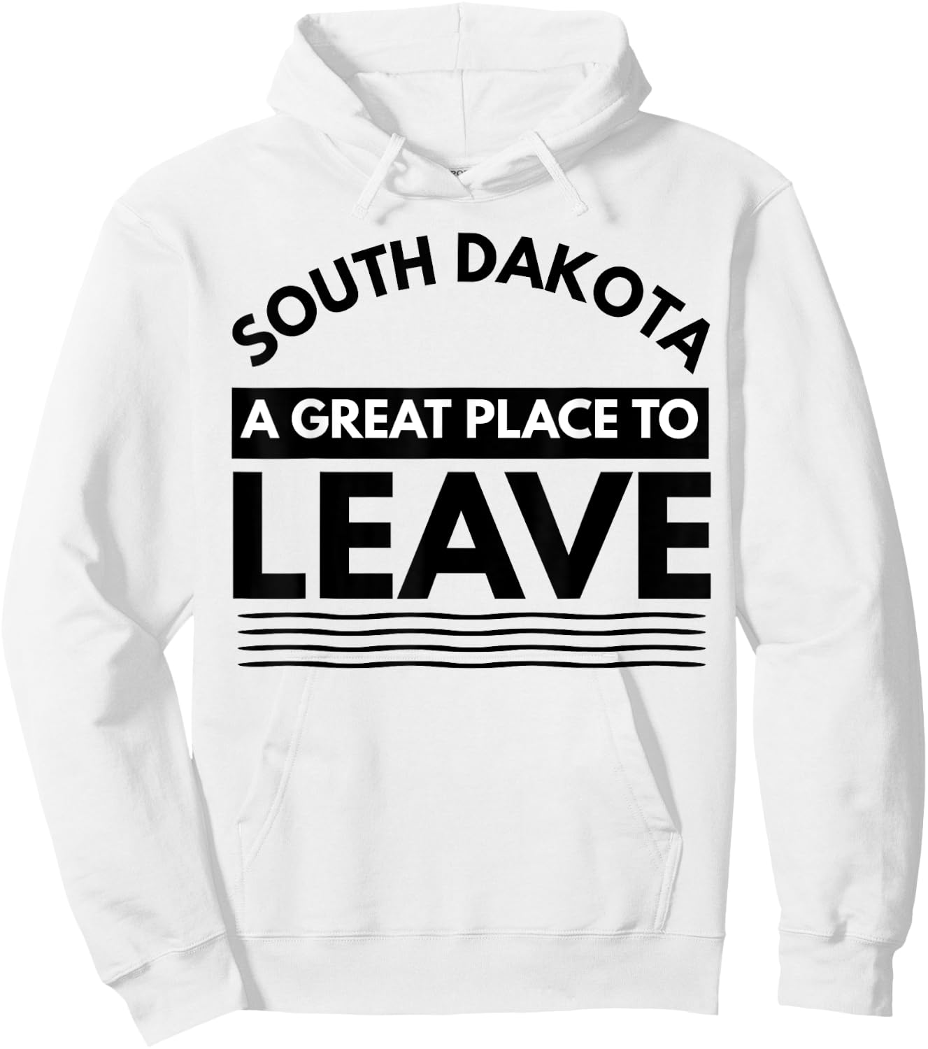 Funny South Dakota A Great Place To Leave Fun Dakota Sarcasm Hoodie - Hoodie | White