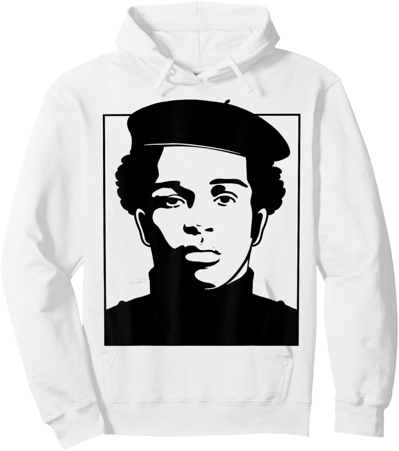 Black History Panther Party Logo 1966 Afro Hoodie - Hoodie | White