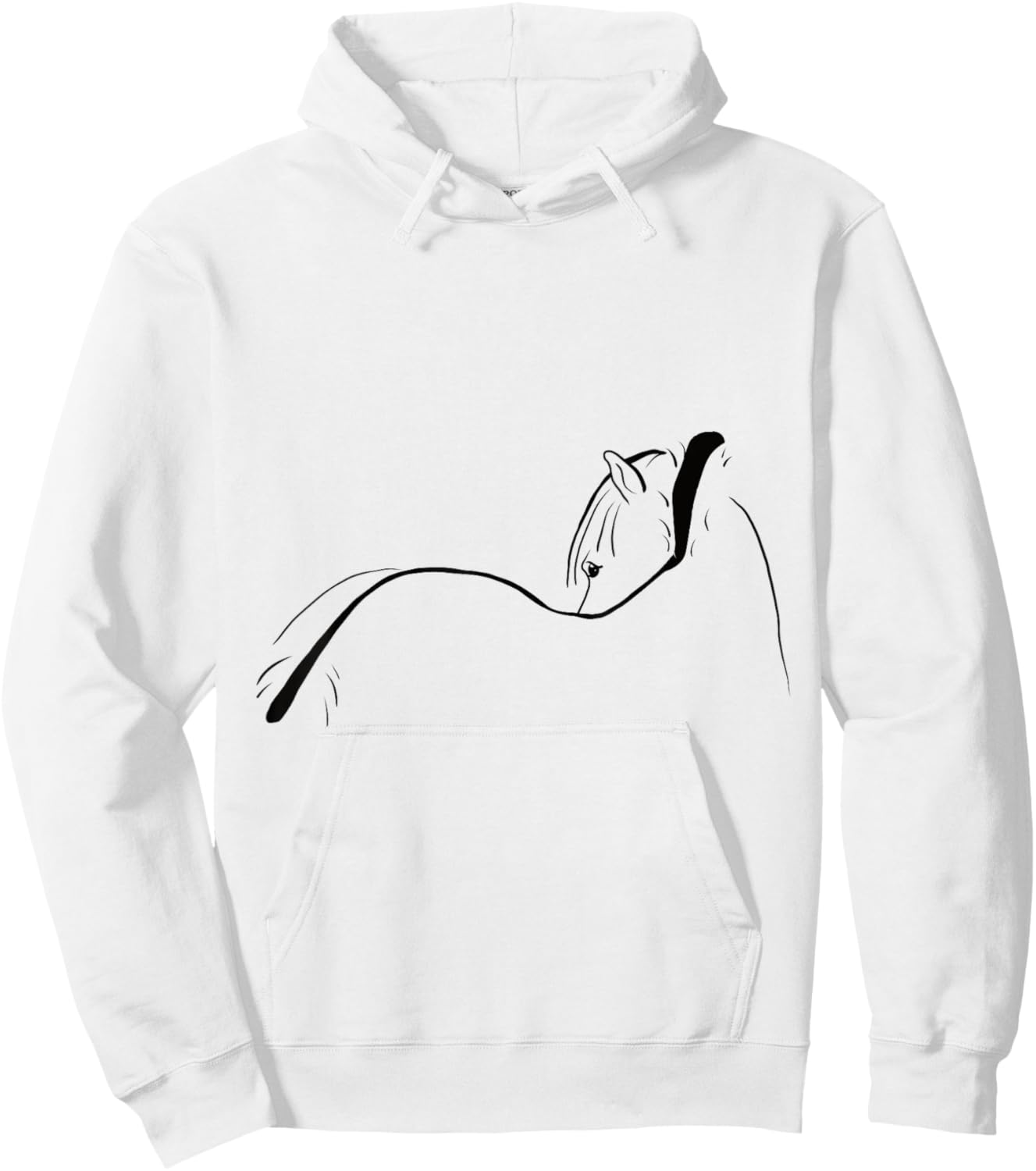 Fjord Horse With Eel Streak Hoodie - Hoodie | White