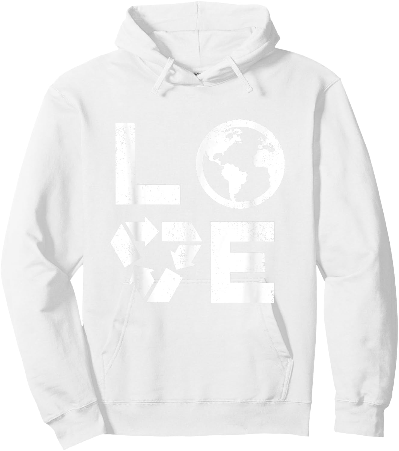 Liebe Earth Day 90s Vintage Recycled Children or Teachers Women Girls Kids Hoodie - Hoodie | White