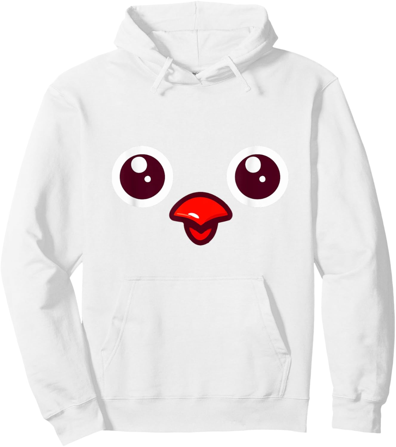 Cute Yellow Chick Face Costume For Kids Farm Animal Meme Hoodie - Hoodie | White