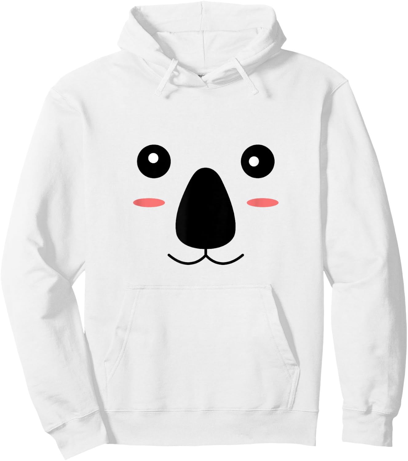 Funny Koala Bear Face Easy Halloween Costume Boys Girls Hoodie - Hoodie | White