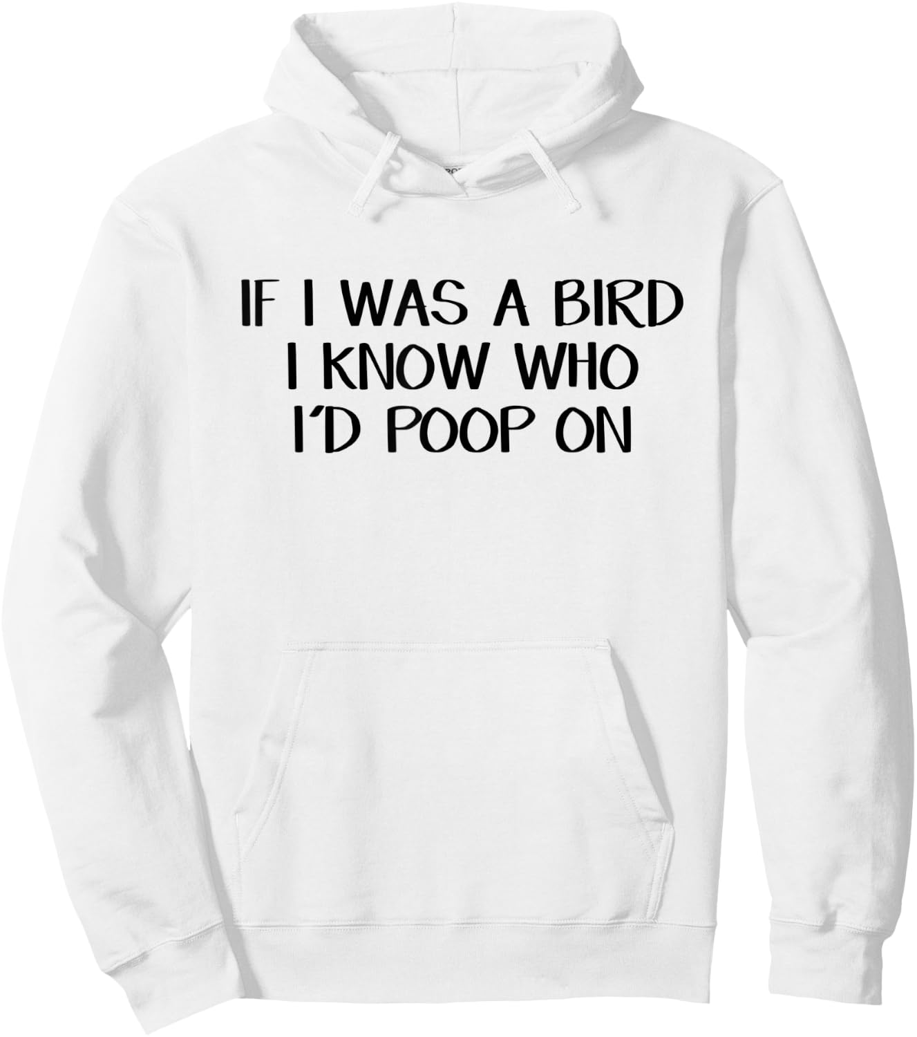 If I Was A Bird I Know Who I'd Poop On Hoodie - Hoodie | White