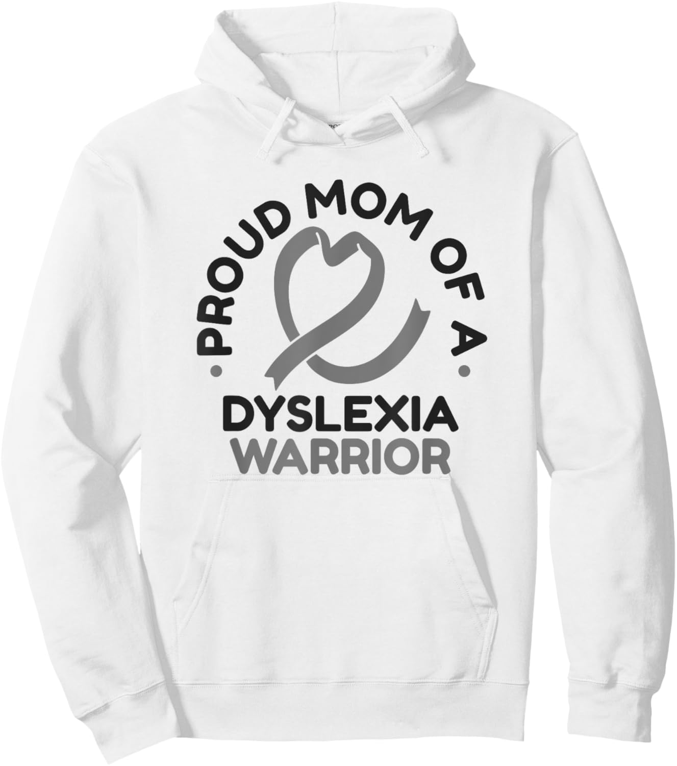 Proud Mom Of A Dyslexia Warrior Dyslexia Apraxia Dyslexic Hoodie - Hoodie | White