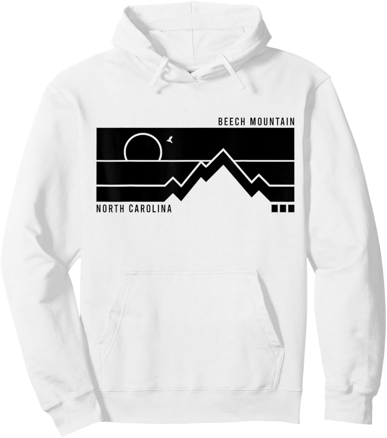 Vintage Beech Mountain North Carolina Hiking Sunset Hoodie - Hoodie | White