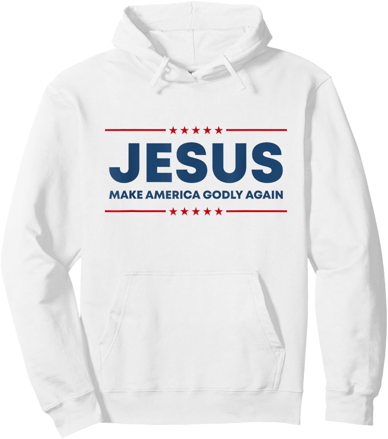 Jesus Make America Godly Again Christian US Patriot American Hoodie - Hoodie | White