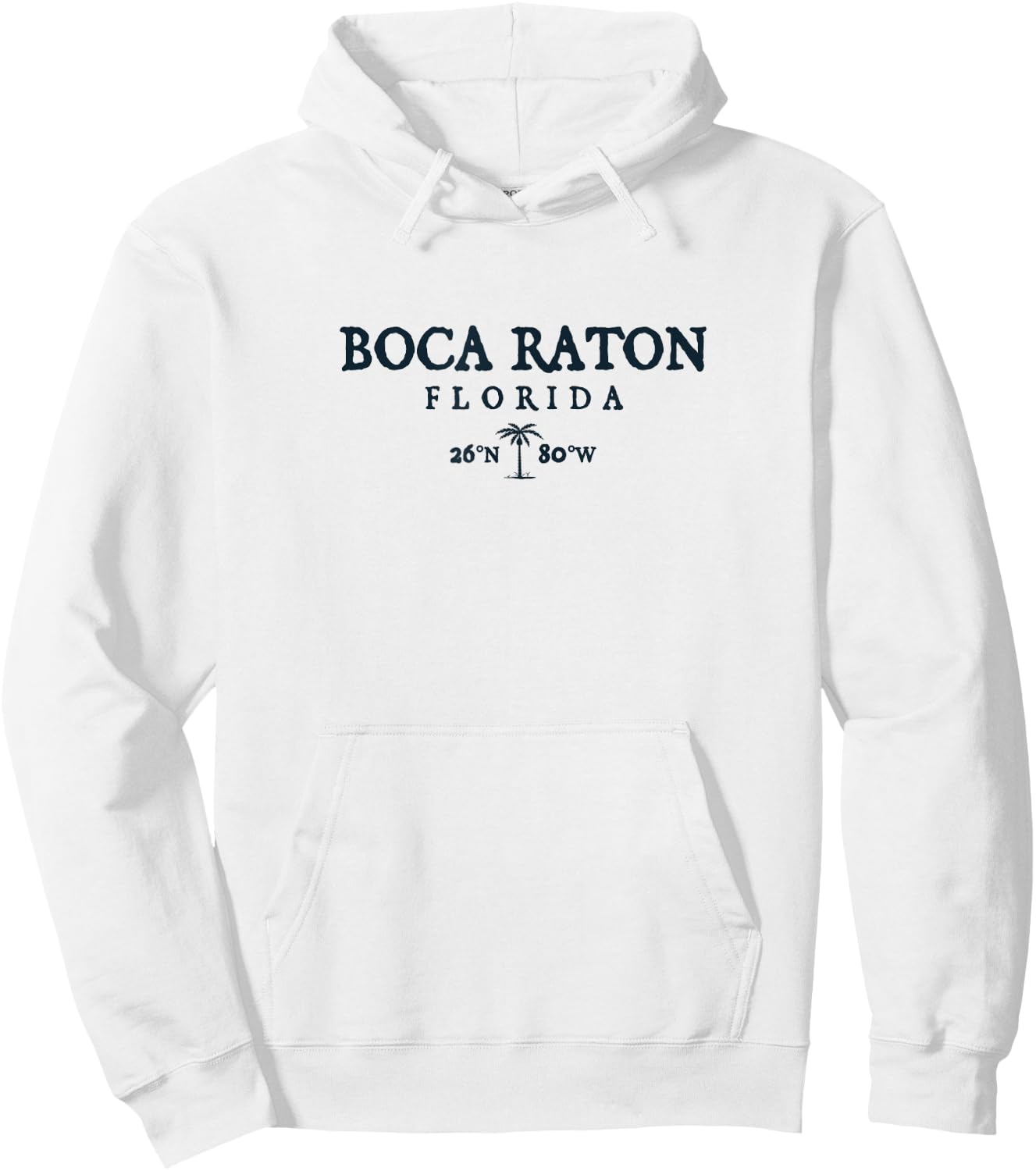 Boca Raton Florida Palm Tree Surf Beach Gift Hoodie - Hoodie | White