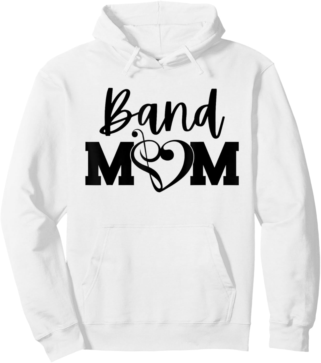 Band Mom Proud Band Mom Musical Marching Band Trumpet Hoodie - Hoodie | White
