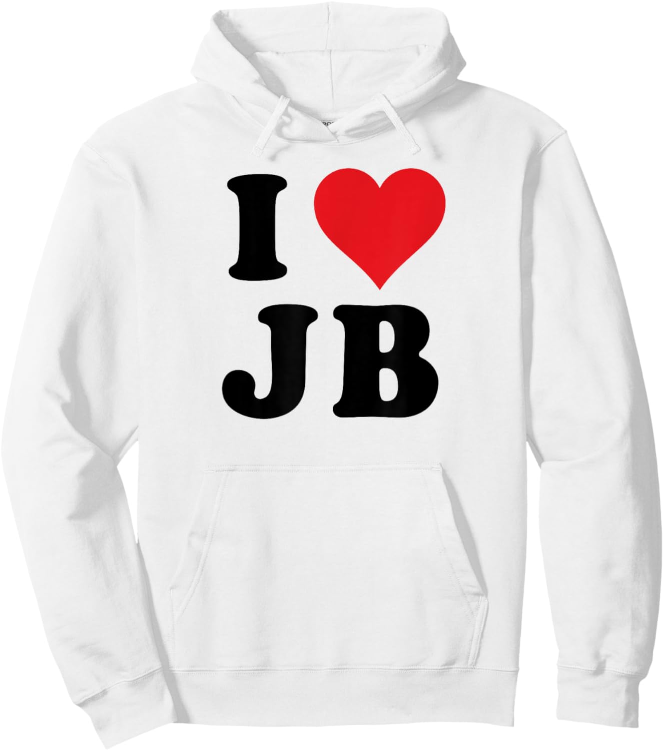 I Heart JB Initials I Love J.B. First And Last Name J B Hoodie - Hoodie | White