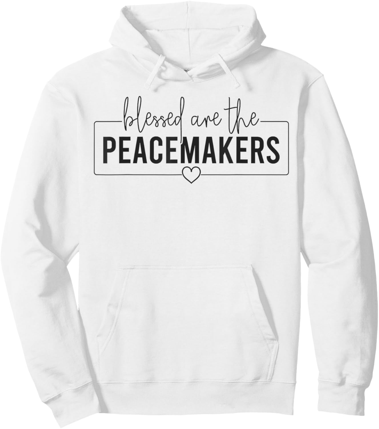 Blessed Are The Peacemakers Trendy Christian Saying Hoodie - Hoodie | White