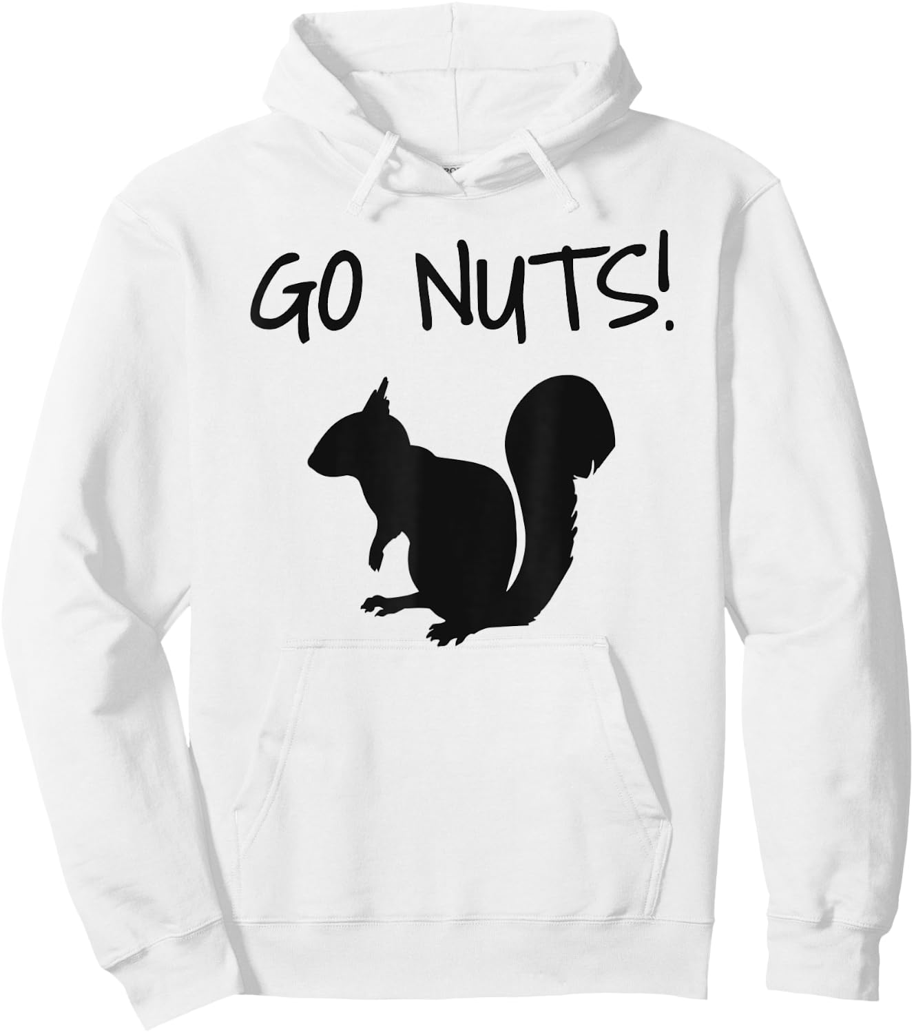 Go Nuts Funny Black Squirrel Hoodie - Hoodie | White
