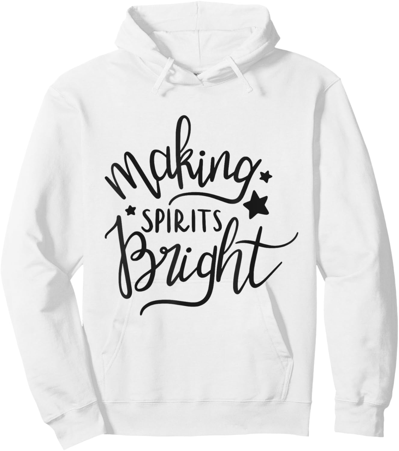 Making Spirits Bright Funny Holiday Drinking Hoodie - Hoodie | White