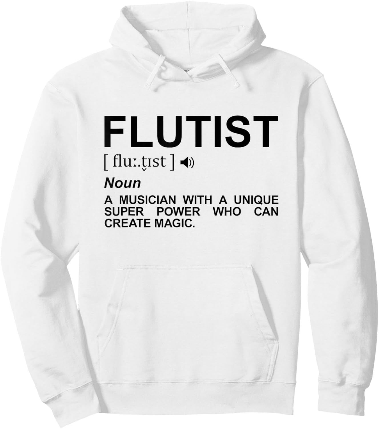 Flutist Definition Flute Teacher Recorder Hoodie - Hoodie | White