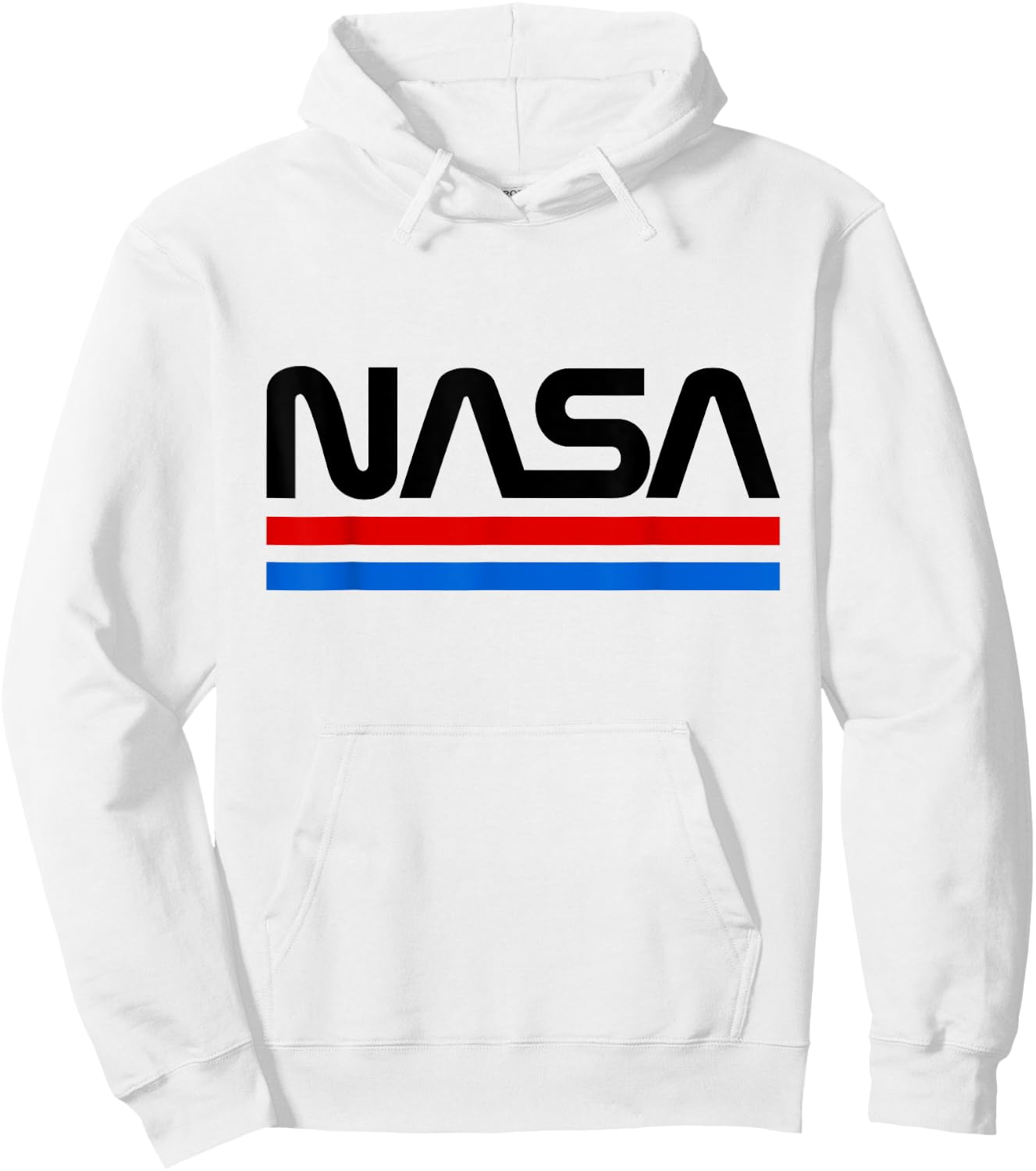 NASA Shirt | Classic NASA Worm Logo Hoodie - Hoodie | White