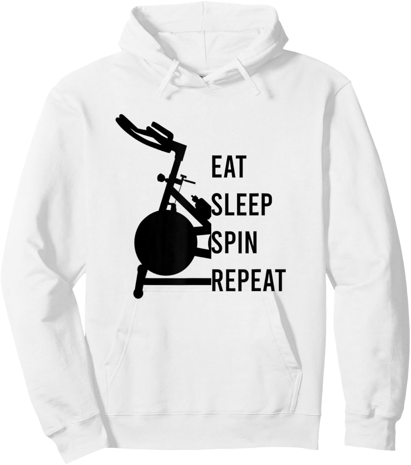 Spinning Class, Spin Bike, Stationary Bike, Indoor Cycling Hoodie - Hoodie | White