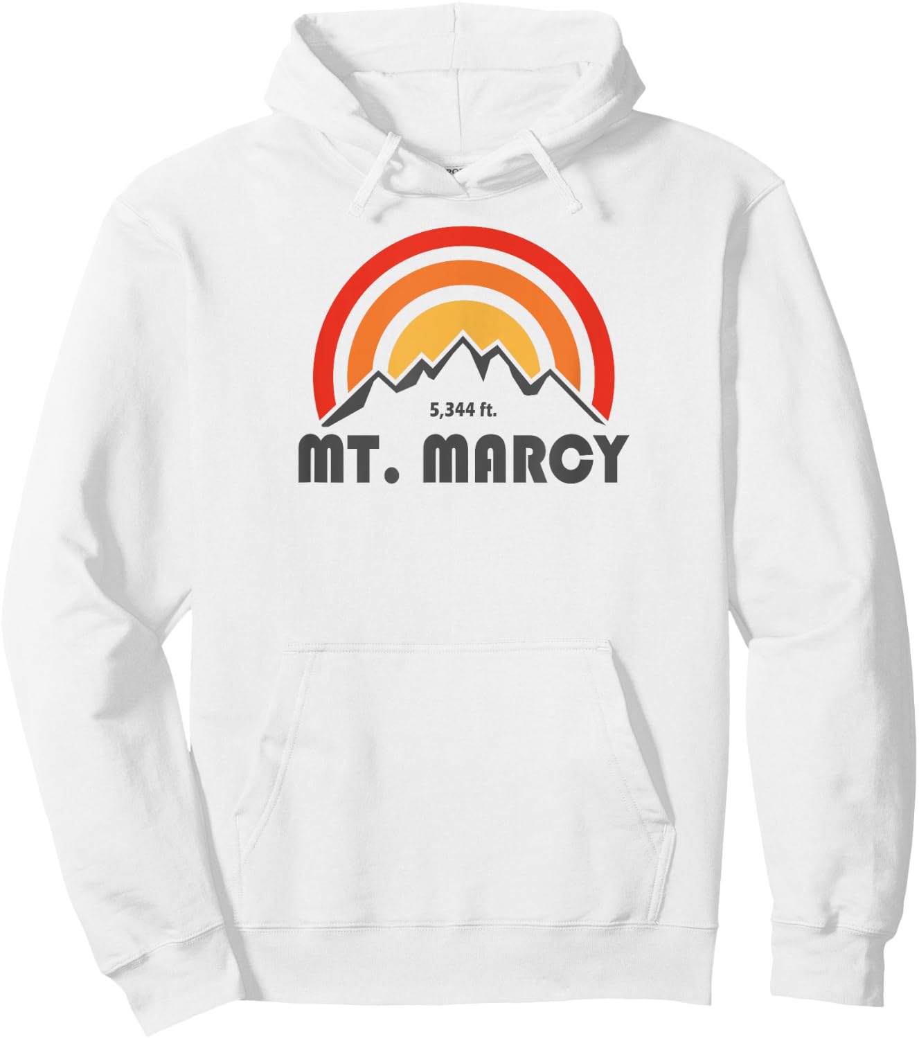 Mt. Marcy New York Hoodie - Hoodie | White