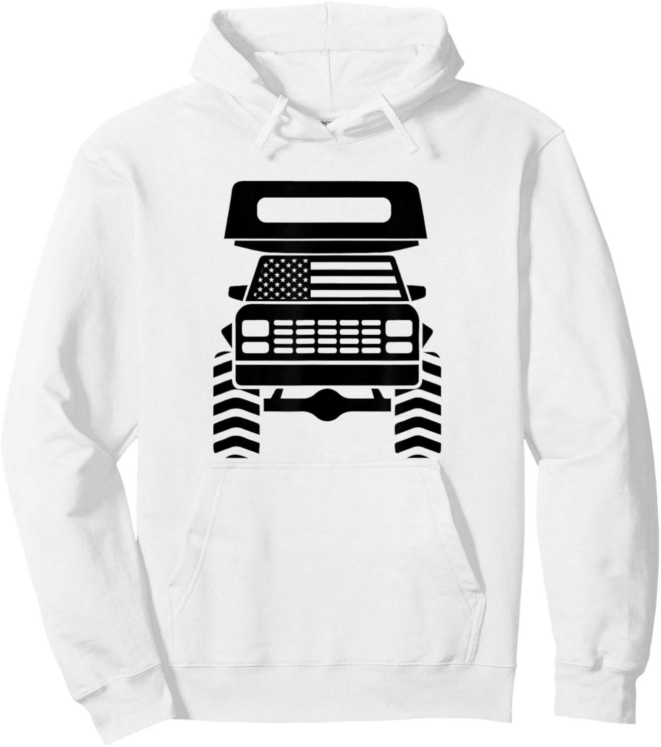 Truck Camper Slide-in Cabover Pickup Flatbed Camper RV Hoodie - Hoodie | White