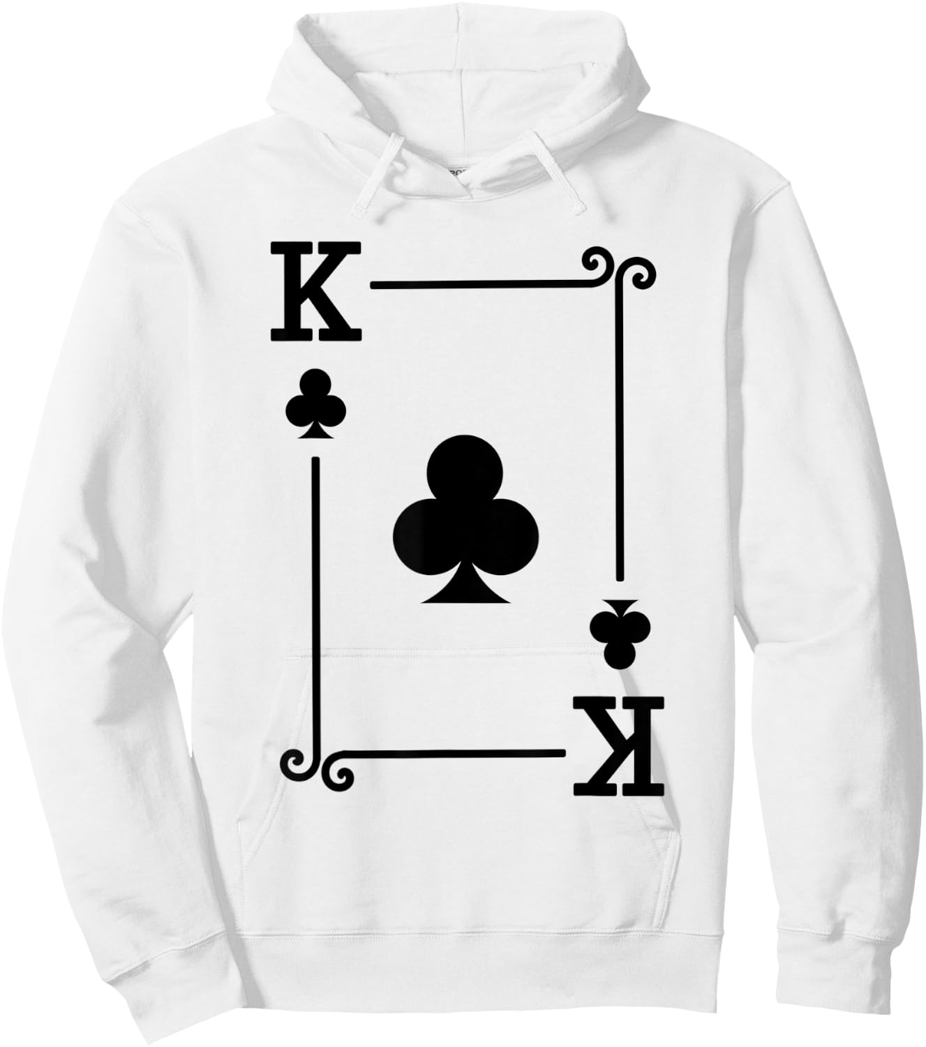 Playing Cards Costume - Clubs Card Suit - King Clubs Hoodie - Hoodie | White
