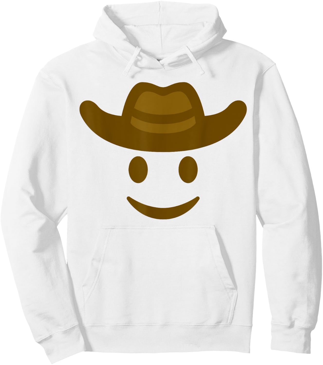 Cowboy Hat Emoticon Face Yeehaw Gift Cowboy Lovers Hoodie - Hoodie | White