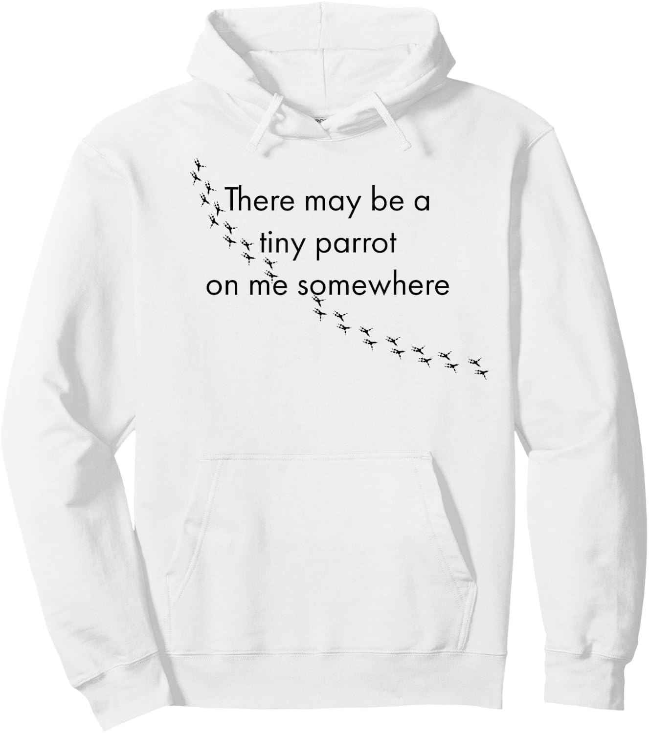 There May Be A Tiny Parrot On Me Somewhere - Bird Lovers Hoodie - Hoodie | White