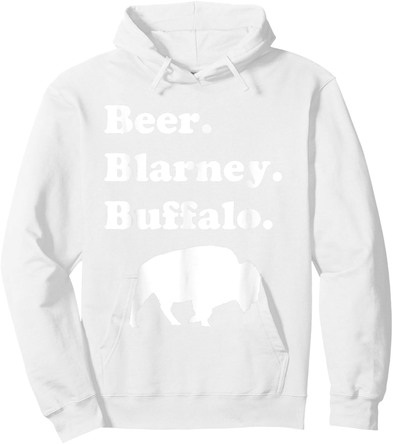 Beer Blarney Buffalo St. Patrick's Day Buffalo NY Drinking Hoodie - Hoodie | White