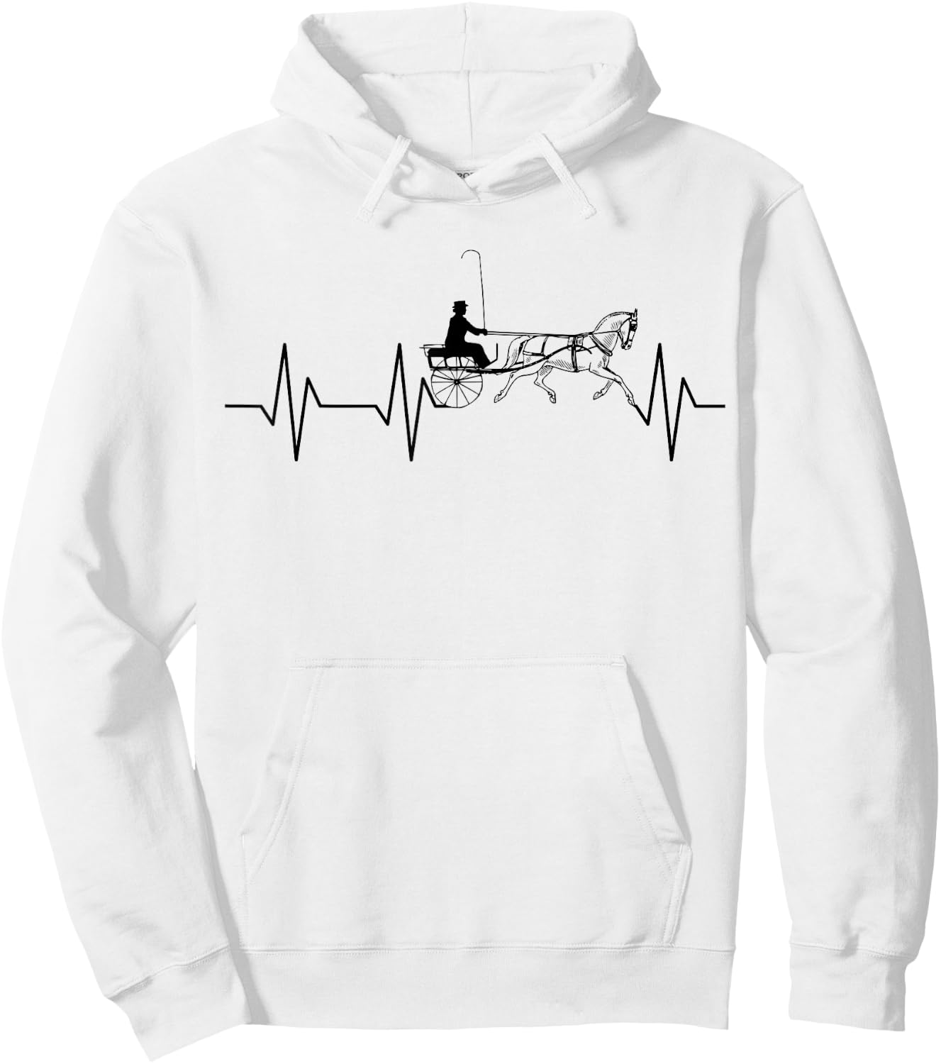 Fine Harness Horse Pleasure Driving Lifestyle Hoodie - Hoodie | White
