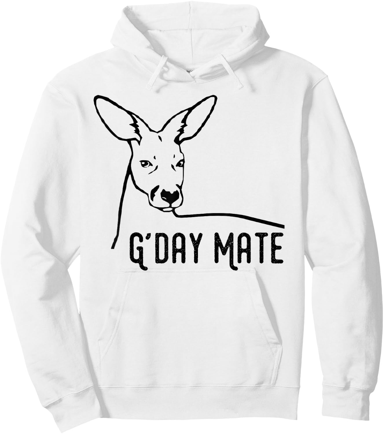 Australia G'Day Mate Shirt Funny Kangaroo Australian Symbol Hoodie - Hoodie | White