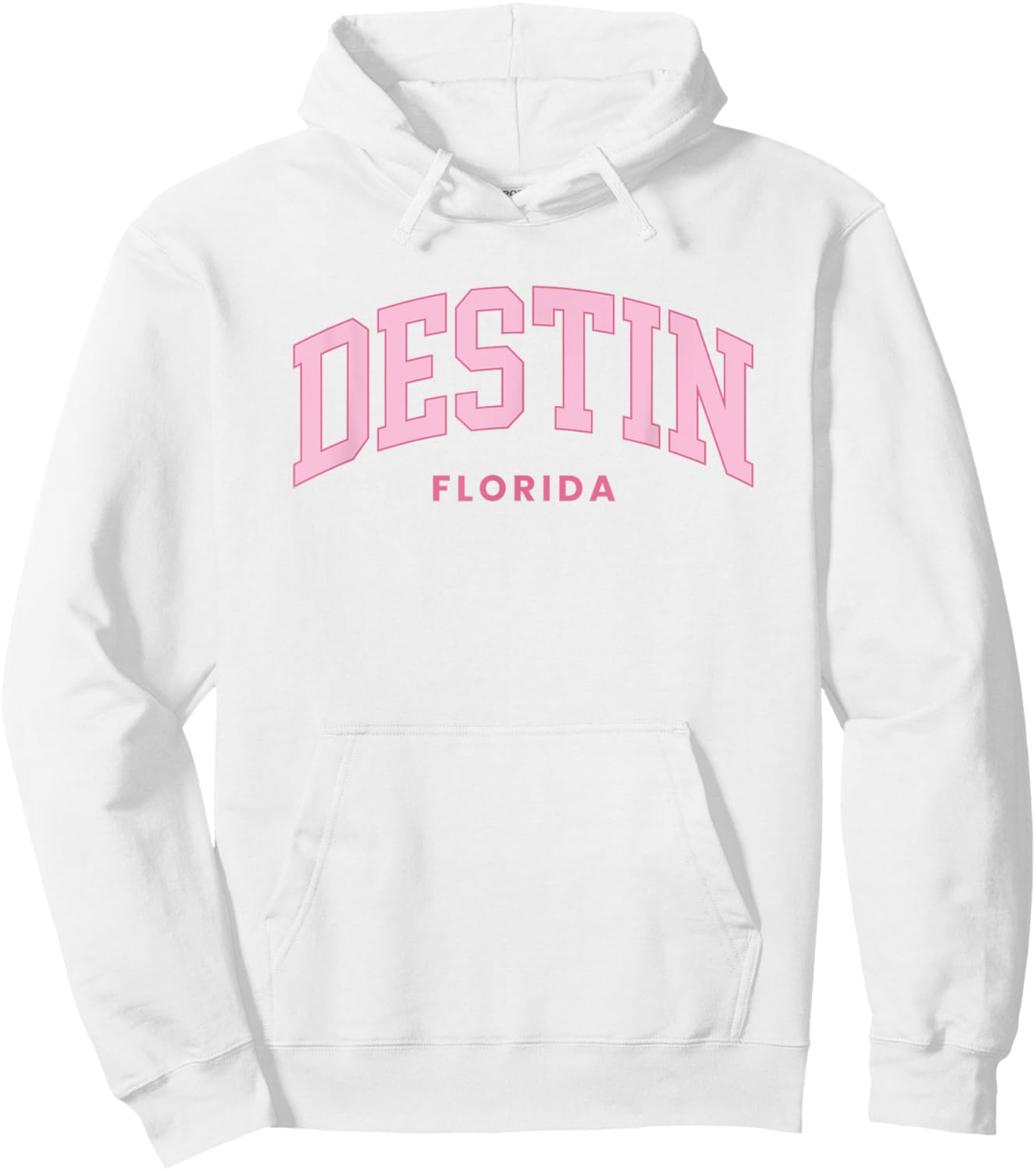 Destin Florida Retro Preppy Throwback Girls Pink Hoodie - Hoodie | White