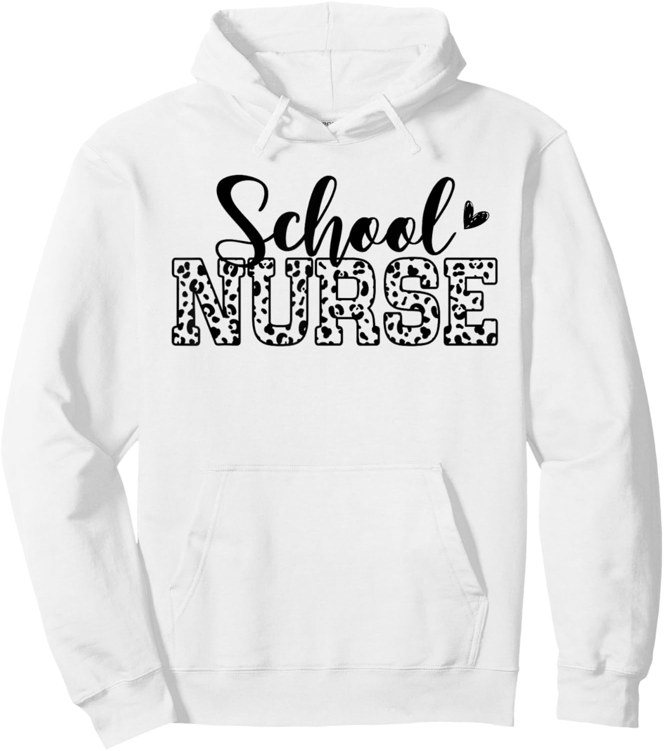 School Nurse Leopard Print Nursing Nurse Day Week Hoodie - Hoodie | White